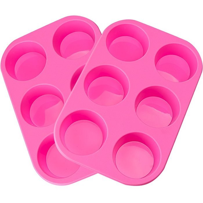 LAVAVIDA Silicone Baking Cups, 24 Pack 6 Colors Cupcake Liners, Reusable & Nonstick Muffin Cups Cake Molds N8