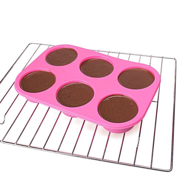 LAVAVIDA Silicone Baking Cups, 24 Pack 6 Colors Cupcake Liners, Reusable & Nonstick Muffin Cups Cake Molds N11