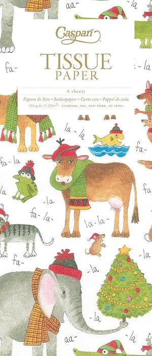Entertaining with Caspari Fa La La Tissue Paper, Package of 4 Sheets