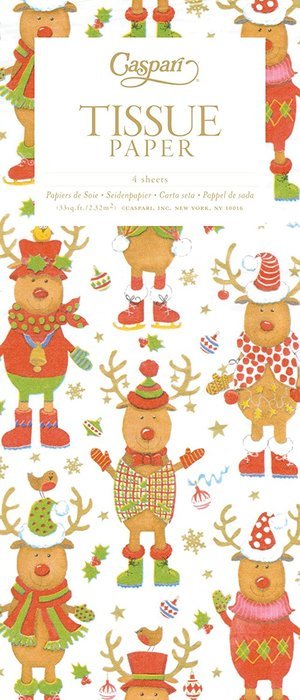 Entertaining with Caspari Fa La La Tissue Paper, Package of 4 Sheets N8