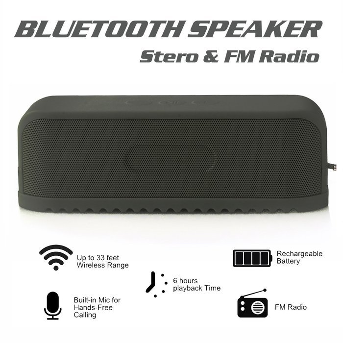 KONG KIM Bluetooth Portable Speaker with Stereo Sound-Wireless, TF Card, AUX, FM Radio + Speakerphone - Compatible... N10