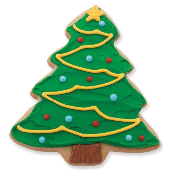 Christmas Tree Cookie and Fondant Cutter - Ann Clark - 4.1 Inches - US Tin Plated Steel N4