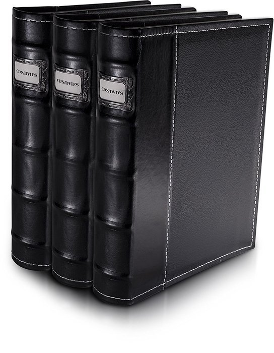 Bellagio-Italia CD/DVD Storage Binders-3 Pack Black