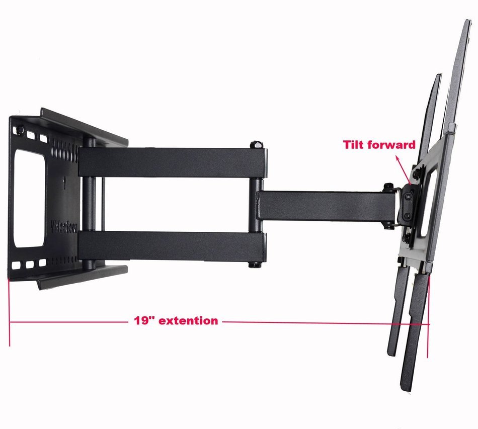VideoSecu Mounts Articulating TV Wall Mount for most 32" 37" 39" 40" 42" 46" 47" 50" 52" 55" 58" 60" 62" 63" 65... N3