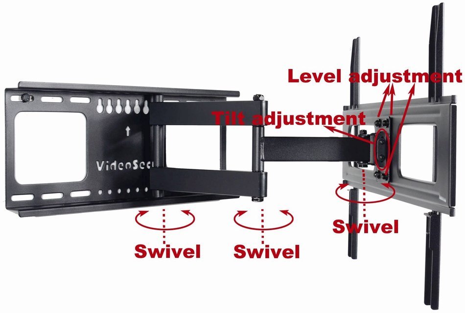 VideoSecu Mounts Articulating TV Wall Mount for most 32" 37" 39" 40" 42" 46" 47" 50" 52" 55" 58" 60" 62" 63" 65... N7