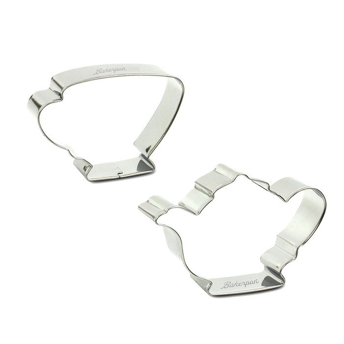 Bakerpan Stainless Steel Cookie Cutter Tea Pot & Cup