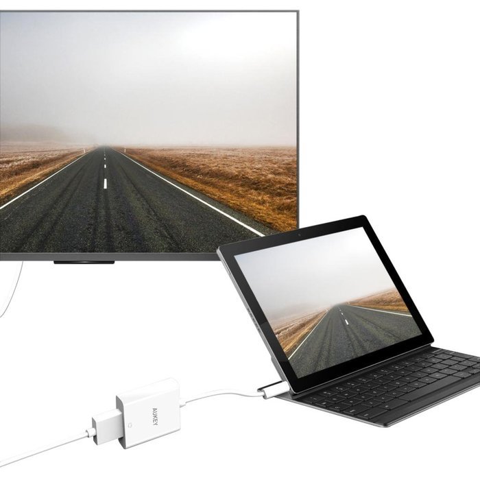 AUKEY USB C to VGA Adapter, 1080P Supported for MacBook and Google Chromebook Pixel and More N5