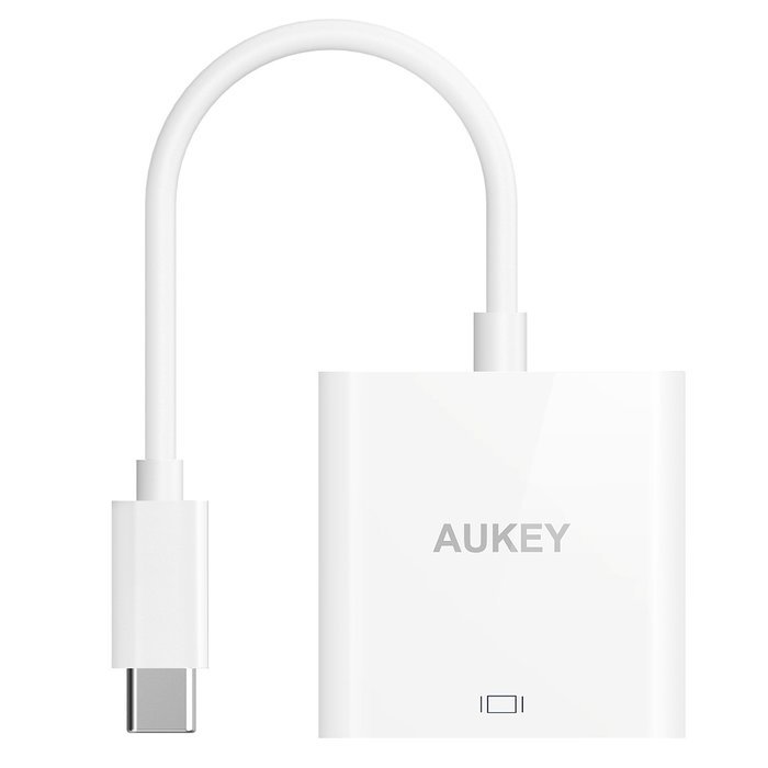 AUKEY USB C to VGA Adapter, 1080P Supported for MacBook and Google Chromebook Pixel and More N6