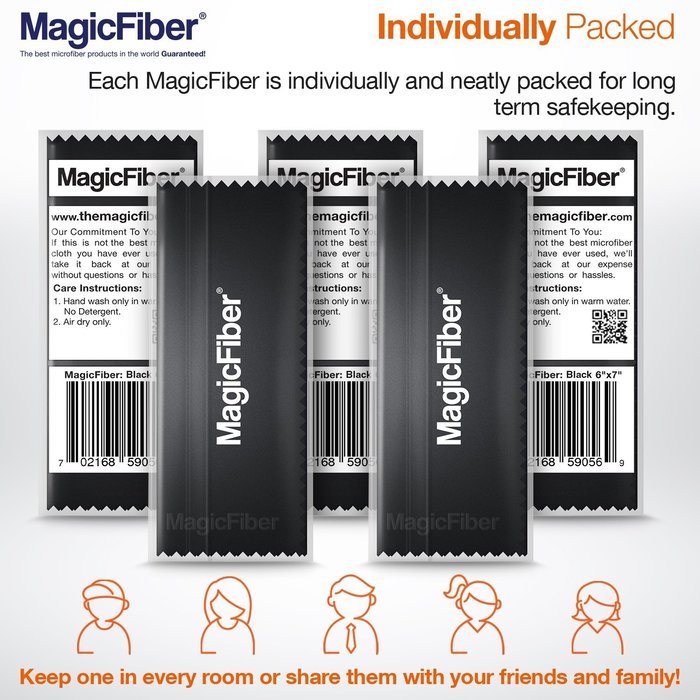 (6 Pack) MagicFiber Microfiber Cleaning Cloths - For All LCD Screens, Tablets, Lenses, and Other Delicate Surfaces... N8
