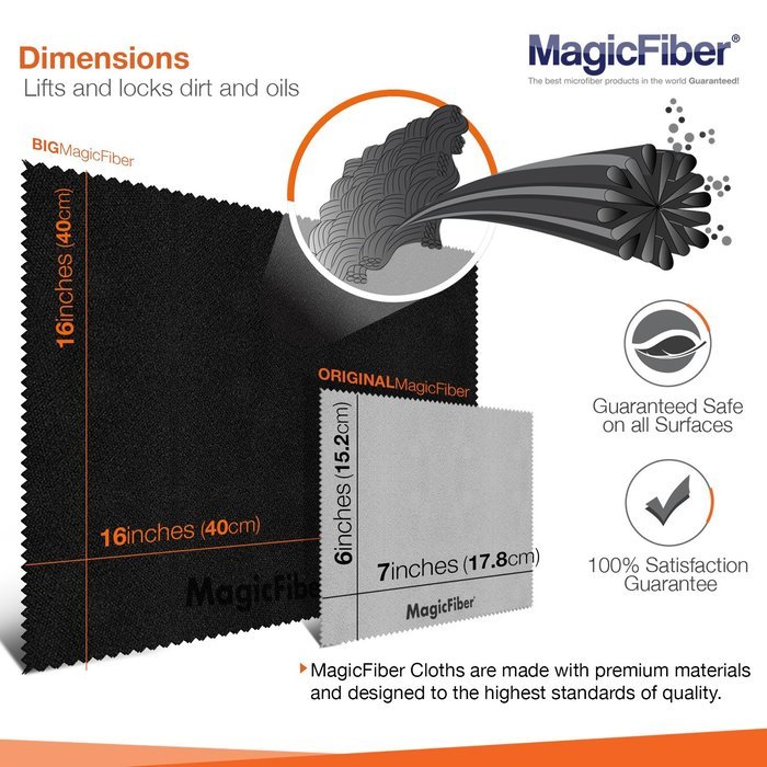 (6 Pack) MagicFiber Microfiber Cleaning Cloths - For All LCD Screens, Tablets, Lenses, and Other Delicate Surfaces... N13