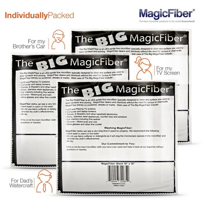 (6 Pack) MagicFiber Microfiber Cleaning Cloths - For All LCD Screens, Tablets, Lenses, and Other Delicate Surfaces... N16
