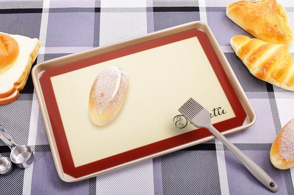 Vervetie Silicone Baking Mat Non-Stick Mat Silicone Cookie Mat for Oven, Bread, Pastry, Macaron, Bake Pan - 2... N6