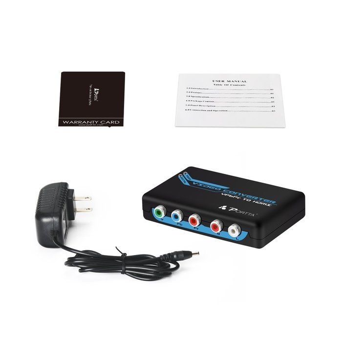 Portta PETRHP YPbPr Component RGB + R/L to HDMI Converter v1.3 support LPCM N5