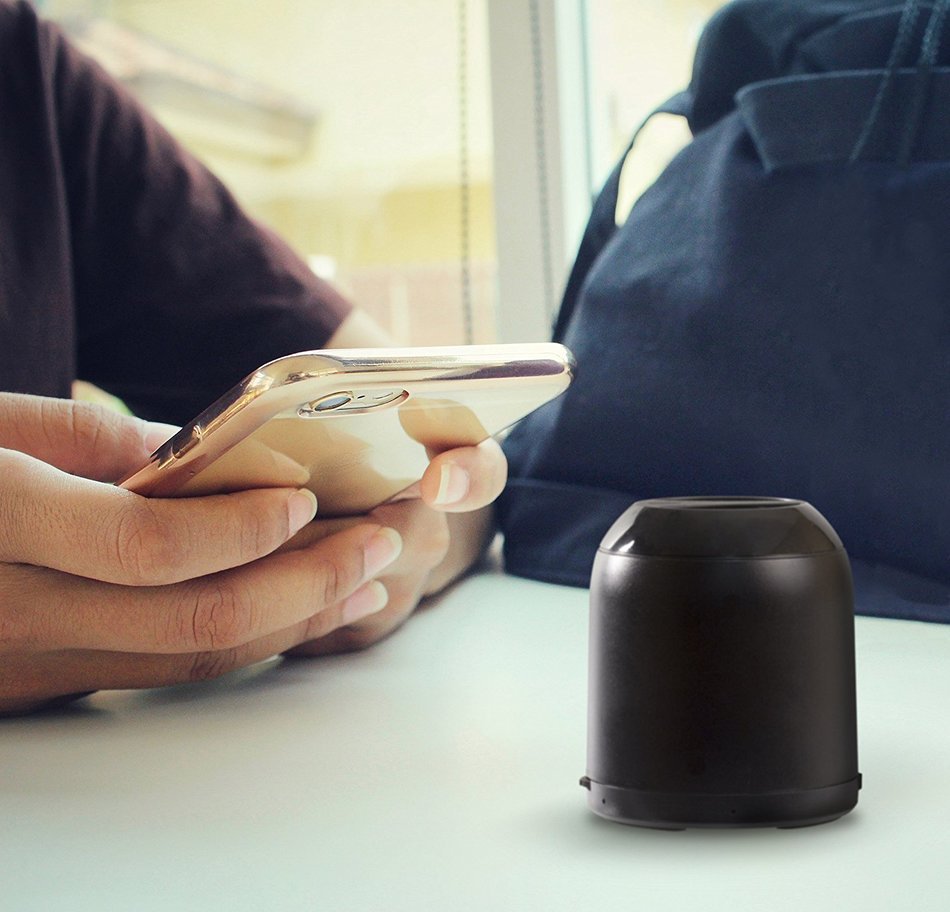 AT&T Portable Bluetooth Speaker with 30' Range, Black N3