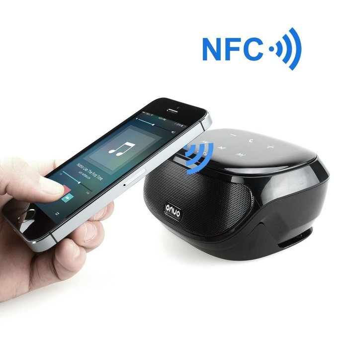 ONVO AJ-81 Black Portable Wireless Bluetooth 4.0 Speaker Powerful Sound for Apple & Other Smartphone Devices N3