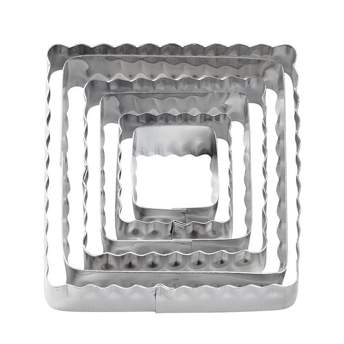 Wilton 417-2582 6-Piece Nesting Fondant Double Sided Cut Out Cutters, Square N2