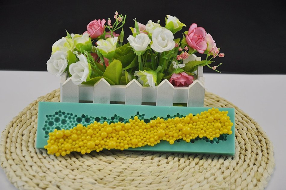 Rose Fondant Cutters Edible Decorations PRO Cake Decorating PLUS BARGAIN Silicone Round Bubbles Pearl Mold