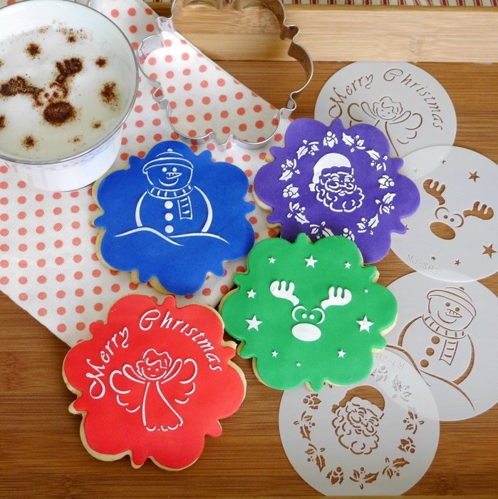 Christmas Cookie Cutter Stencil Kit