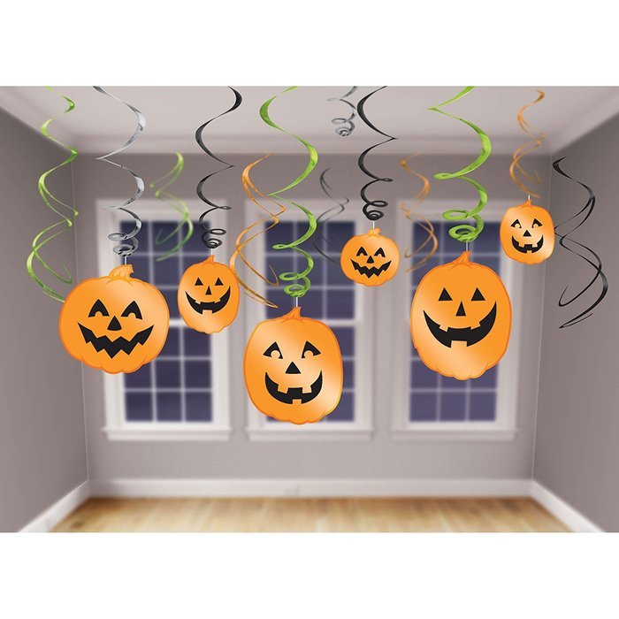 Amscan - Halloween Pumpkin Hanging Swirls