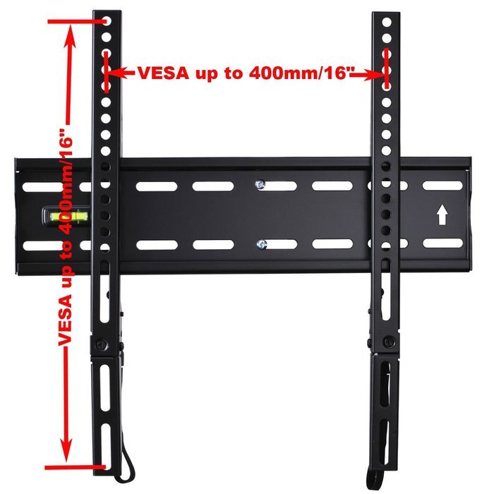 VideoSecu Ultra Slim TV Wall Mount for most 27"-47" LCD LED Plasma TV, Some up to 55" Flat Panel Screen Display... N6