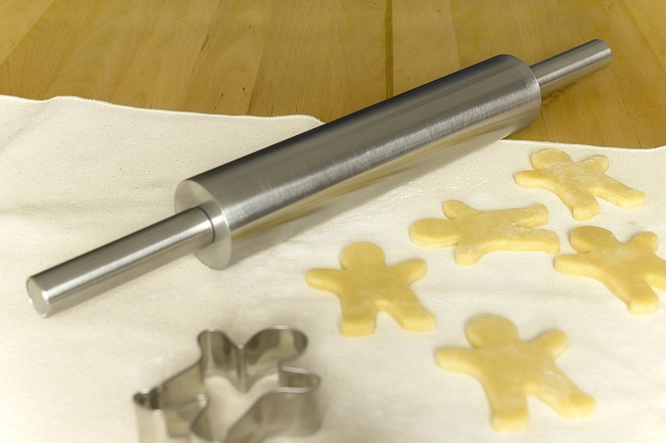 RollerMaster Rolling Pin - Upgrade Your Baking - Non-Stick & Zero Maintenance - French Metal Stainless Steel Construction... N5