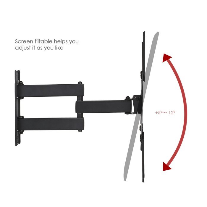 SIMBR Full Motion TV Mount for 17-55 Inch TV Swivel Articulating Arm TV Wall Mount Bracket Kit N4