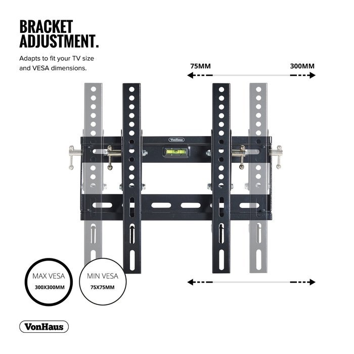 VonHaus TV WALL MOUNT Fits All Models LCD, LED & Plasma TV - Samsung Sony Philips Toshiba - (17 - 37.5") - Super-Strength... N4