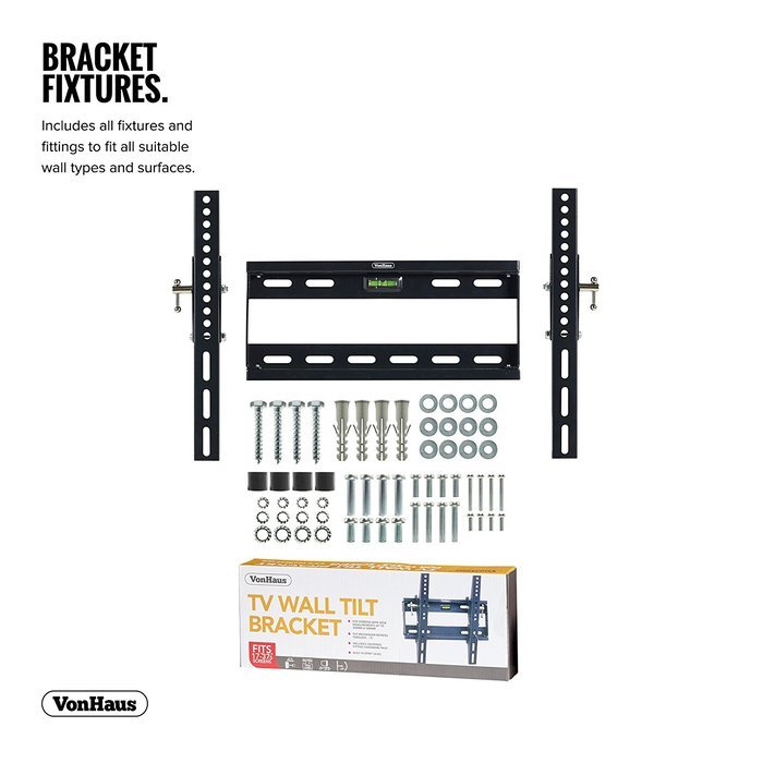 VonHaus TV WALL MOUNT Fits All Models LCD, LED & Plasma TV - Samsung Sony Philips Toshiba - (17 - 37.5") - Super-Strength... N9