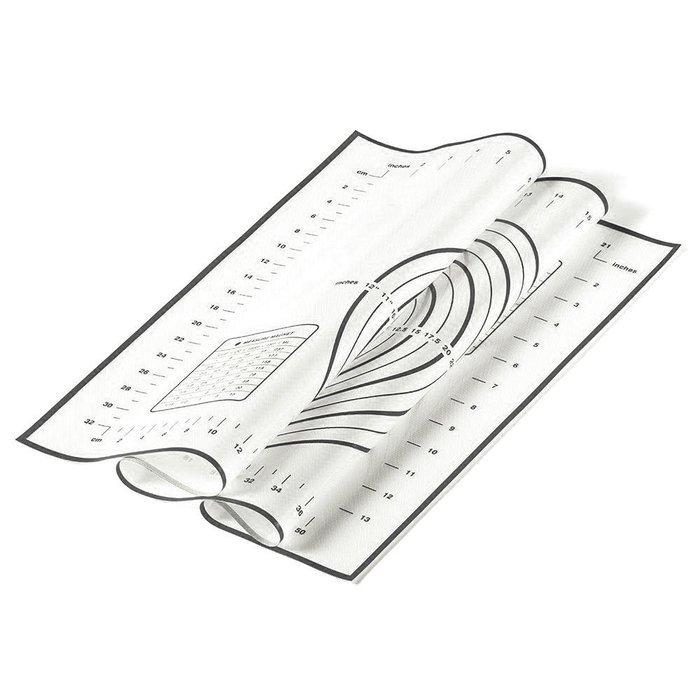 Black Large Size 60 x 40 cm Non Stick Silicone Baking Liner Pastry Mat Sheet with Measurements * FREE SHIPPING * N3
