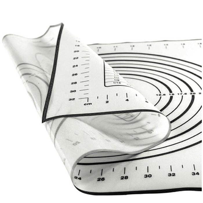 Black Large Size 60 x 40 cm Non Stick Silicone Baking Liner Pastry Mat Sheet with Measurements * FREE SHIPPING * N5