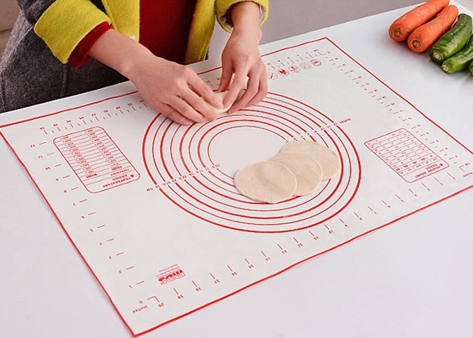 Black Large Size 60 x 40 cm Non Stick Silicone Baking Liner Pastry Mat Sheet with Measurements * FREE SHIPPING * N7