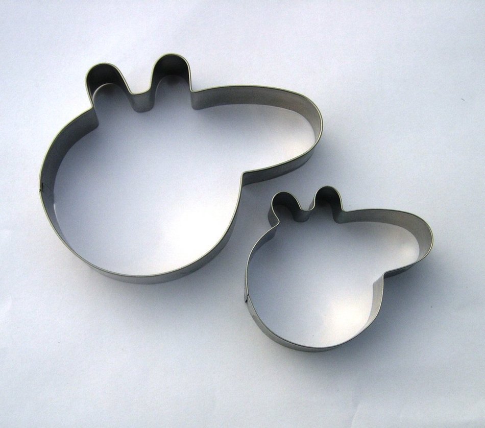 LAWMAN 2 size Peppa pig fondant biscuit pastry baking cookie cutter set