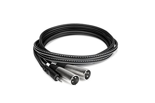 Hosa CYX-403M 3.5 mm TRS to Dual XLR3M Stereo Breakout Cable, 9.8 feet N4