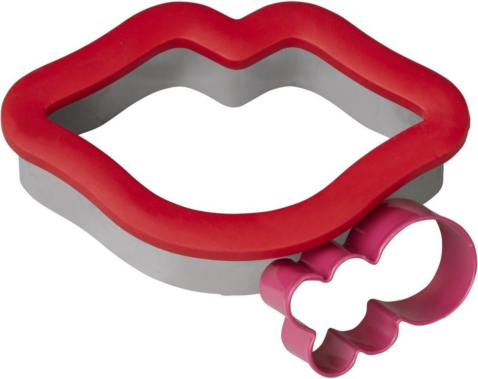 Wilton 2 Piece Cushioned Grip Lips with "XO" Cookie Cutter Set, Multicolor N4