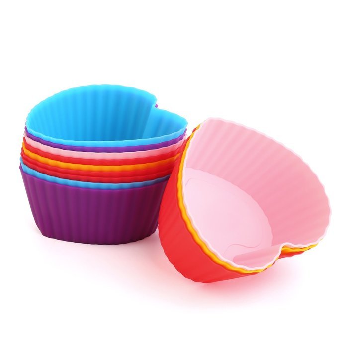 GreKitchen Baking cups/Silicone Baking Cups/ muffin baking cup/Cupcake liners&shy; Reusable and Nonstick Heat Resisitant... N3