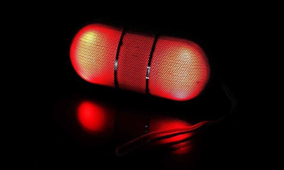 Kocaso Portable LED Rainbow Bluetooth Wireless Speaker With Hands Free Calling (Blue) N6