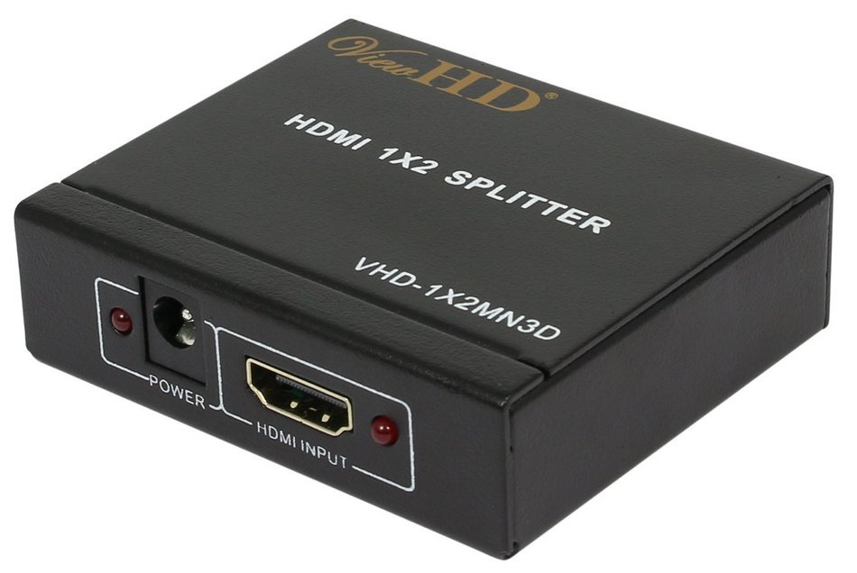 ViewHD 2 Port 1x2 Powered HDMI Mini Splitter for 1080P & 3D | Model: VHD-1X2MN3D N2