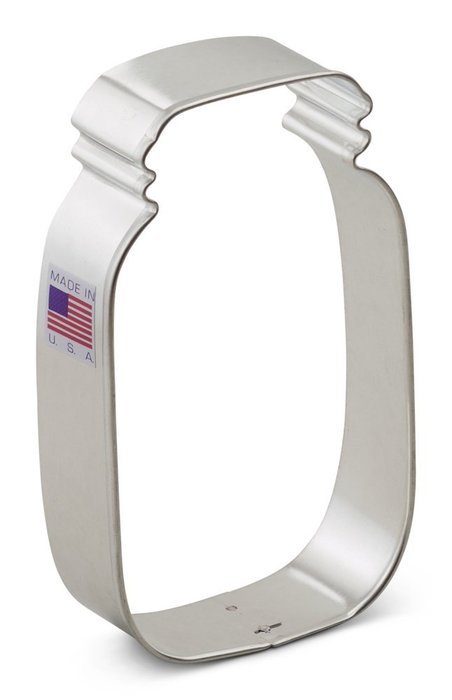 Ann Clark Mason Jar Cookie Cutter - 4.5 Inches - Tin Plated Steel