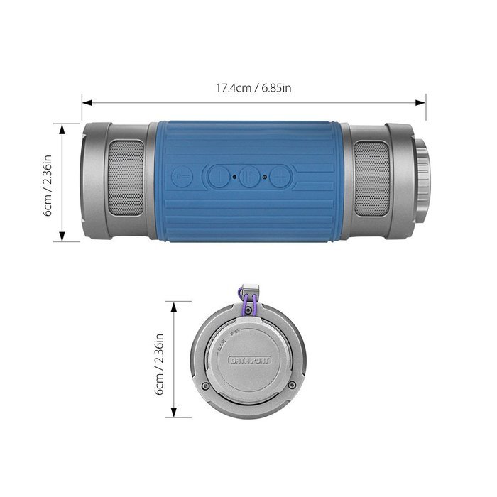 BUTEFO Outdoor Sports Bluetooth Speaker TF Card/Audio Input/IP45 Dustproof Waterproof/3-Mode Torch/Microphone... N18