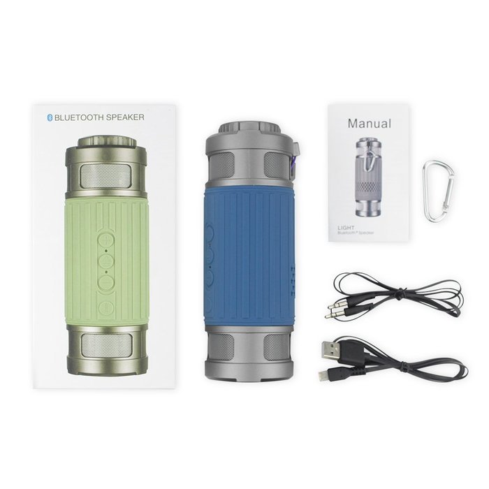 BUTEFO Outdoor Sports Bluetooth Speaker TF Card/Audio Input/IP45 Dustproof Waterproof/3-Mode Torch/Microphone... N19