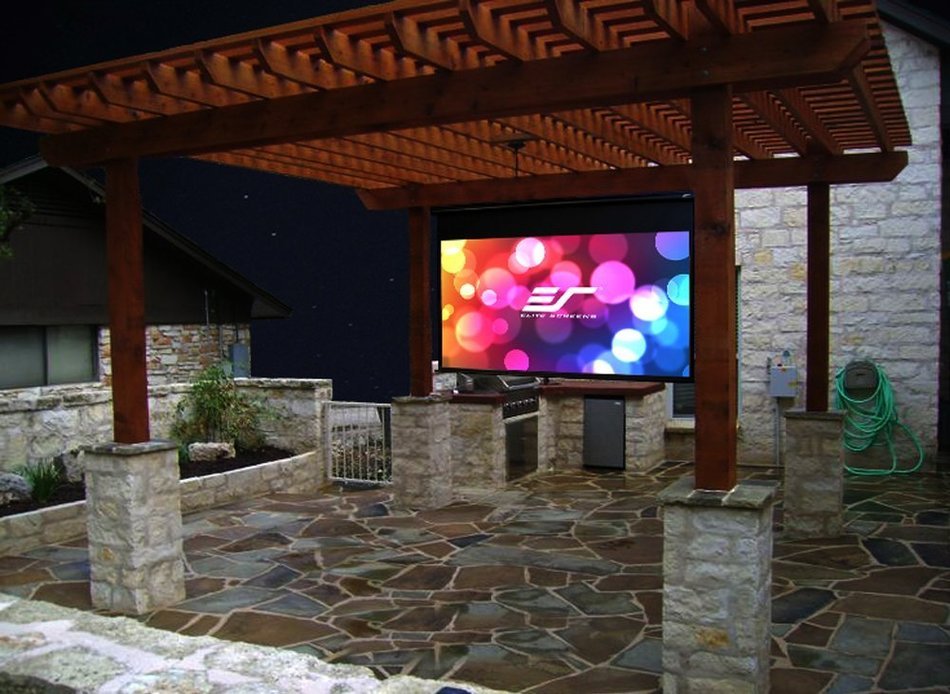Elite Screens Yard Master 2, 120-inch 16:9, Foldable Outdoor Front Projection Movie Projector Screen, OMS120H2 N13