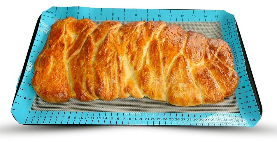 SILICONE BAKING MAT SET COOLING RACK ACCESSORY - 1 Rectangular (Half Sheet 16.5" x 11 5/8") /1 Round (9" Perfect... N3