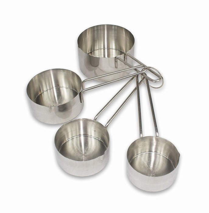 2dayShip Stainless Steel Mixing Bowls 1.5, 3, 4, and 5 Quart and Measuring Cup and Spoon Sets, Set of 6 N6