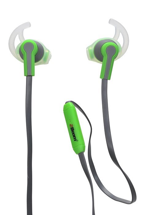 2BOOM SOLO Athletic Sports Wired Earbuds Headphones with Microphone White N13