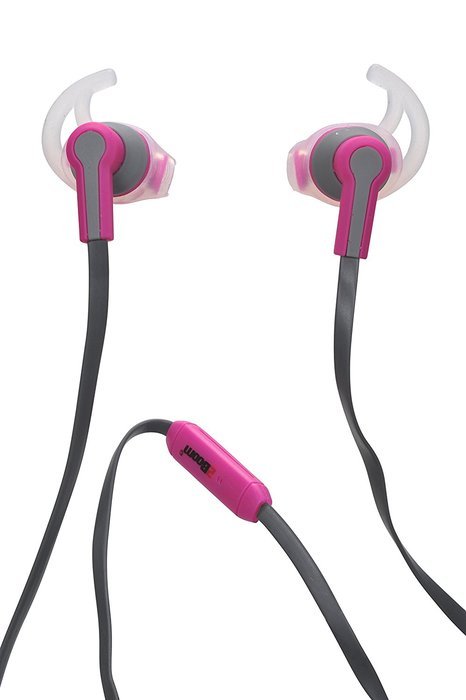 2BOOM SOLO Athletic Sports Wired Earbuds Headphones with Microphone White N20