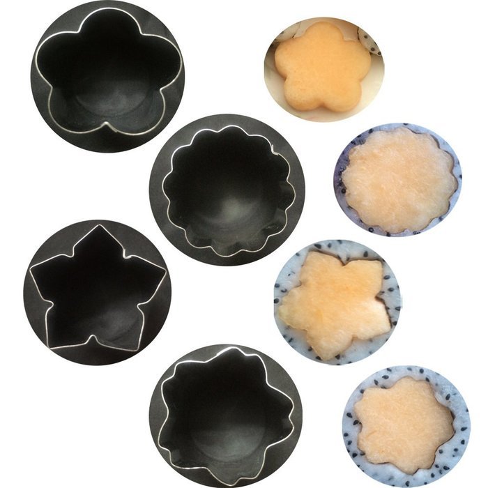 Cake Vegetable Fruit Cutter Mold Multi Shapes Mini Cookie Cutter Set of 8 for Chocolate Fruit Vegetables Pie Crust...