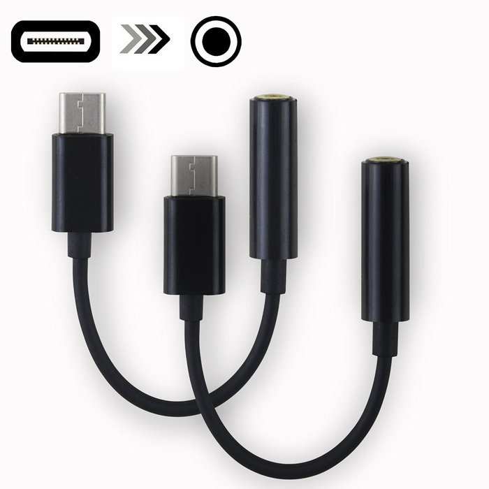 Rancco Type C to 3.5mm Audio Headphone Stereo Adapter Connector, 2 Pcs USB 3.1/ USB C to 3.5mm Audio Microphone...