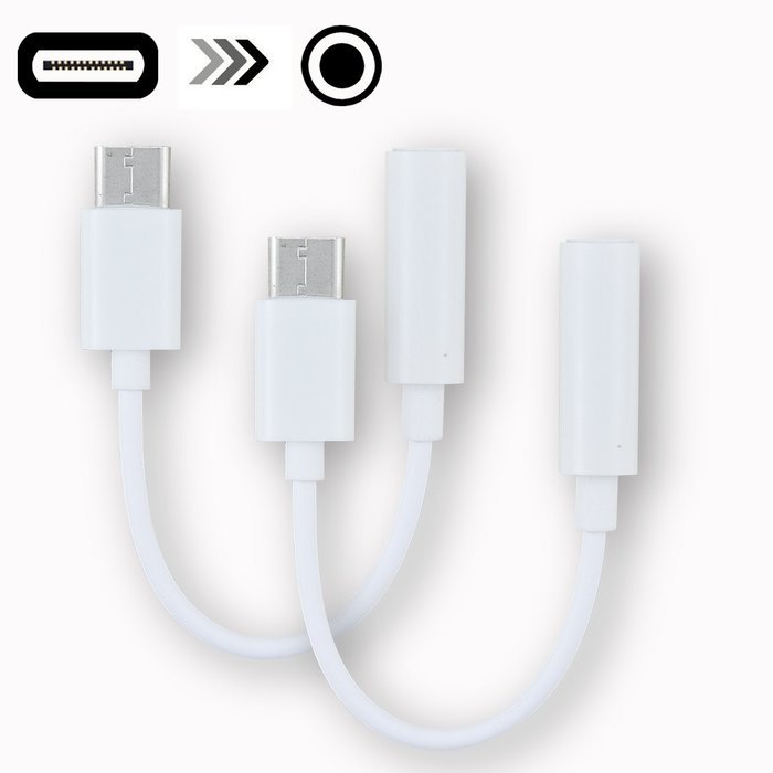 Rancco Type C to 3.5mm Audio Headphone Stereo Adapter Connector, 2 Pcs USB 3.1/ USB C to 3.5mm Audio Microphone... N7