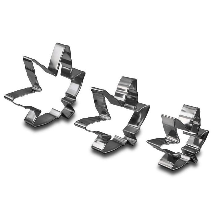 Marijuana Leaf Cookie Cutter Set - Stainless Steel N2