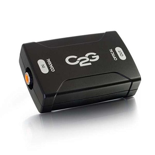 C2G Cables To Go 40018 Coaxial to TOSLINK Optical Digital Audio Converter, Black